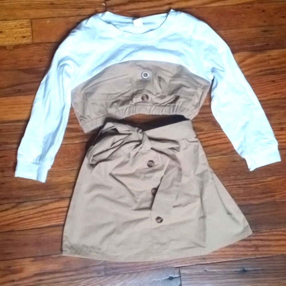 Girls fashion skirt set